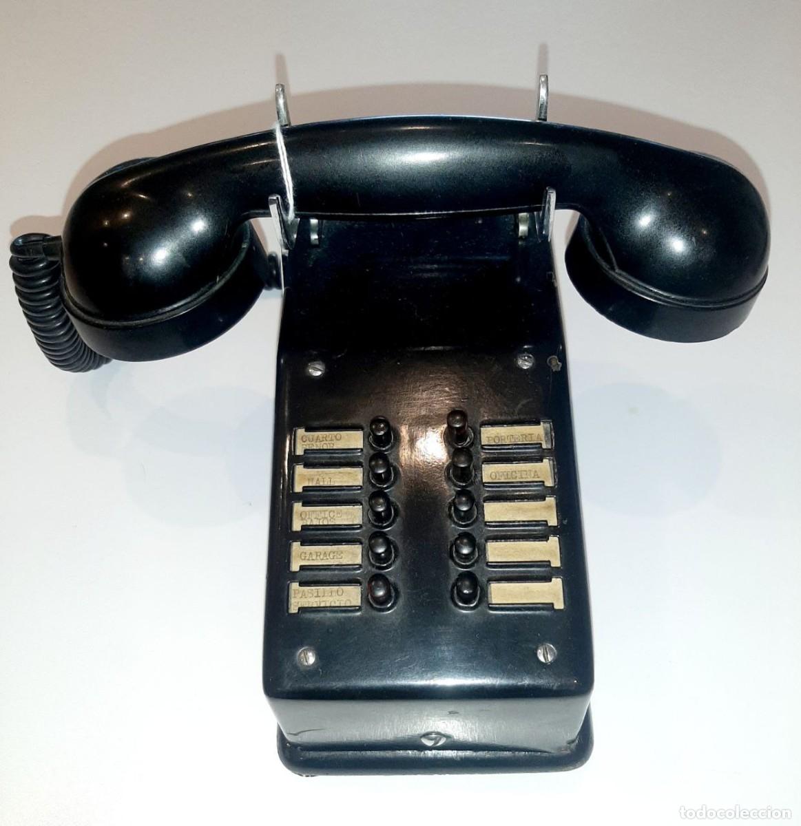 Tel&eacute;fonos: Antiguo telefono y auriculares, circa 1900. - Foto 5