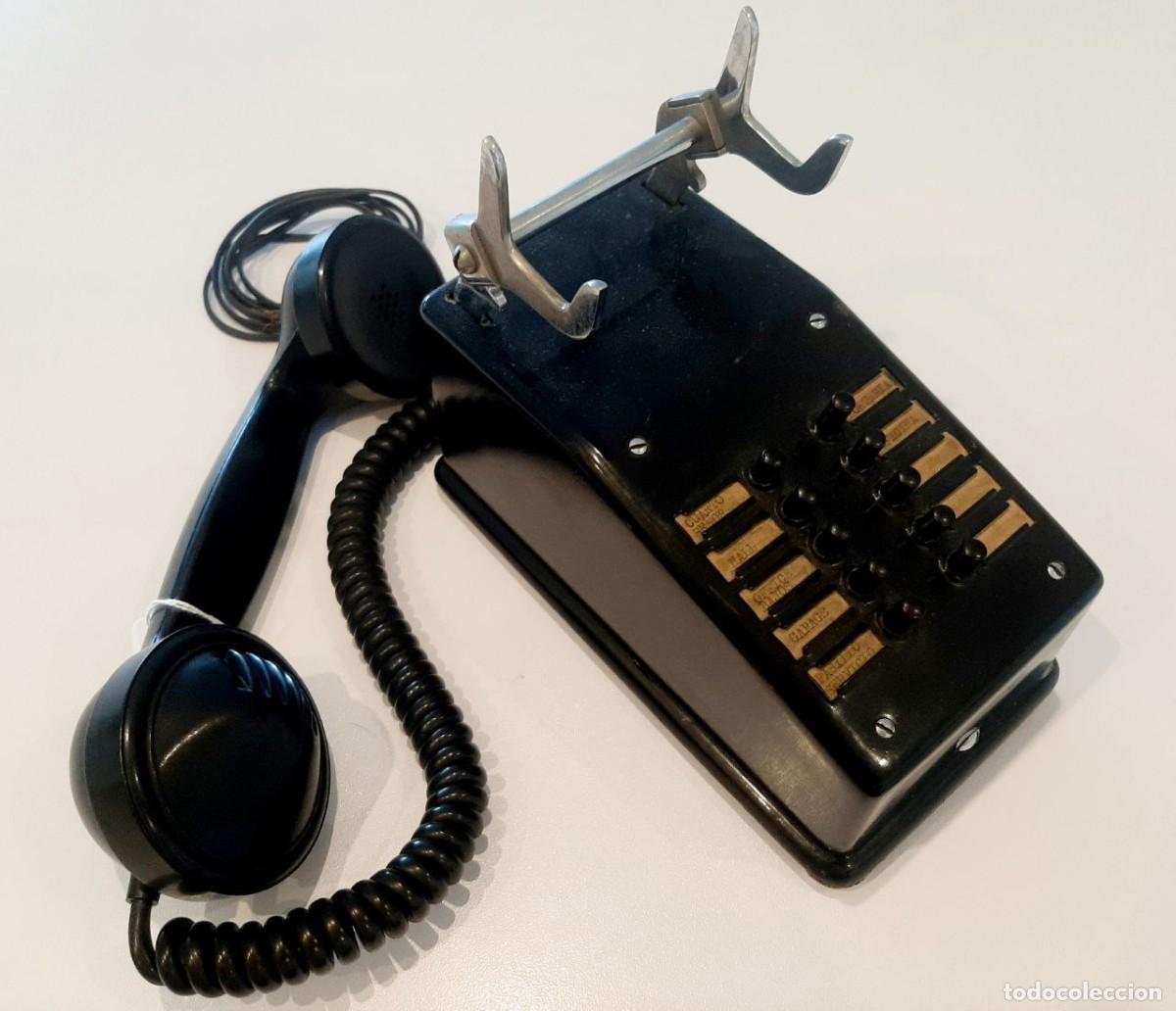 Tel&eacute;fonos: Antiguo telefono y auriculares, circa 1900. - Foto 6
