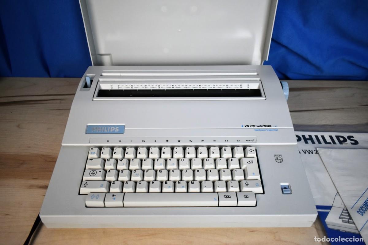 Antig&uuml;edades: Maquina de escribir electr&oacute;nica Philips VW 2110 Handy Writer a&ntilde;o 1989