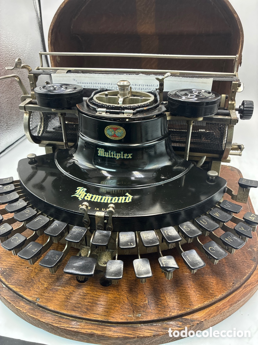 Antig&uuml;edades: M&aacute;quina de escribir Hammond M&uacute;ltiplex Circular. - Foto 2