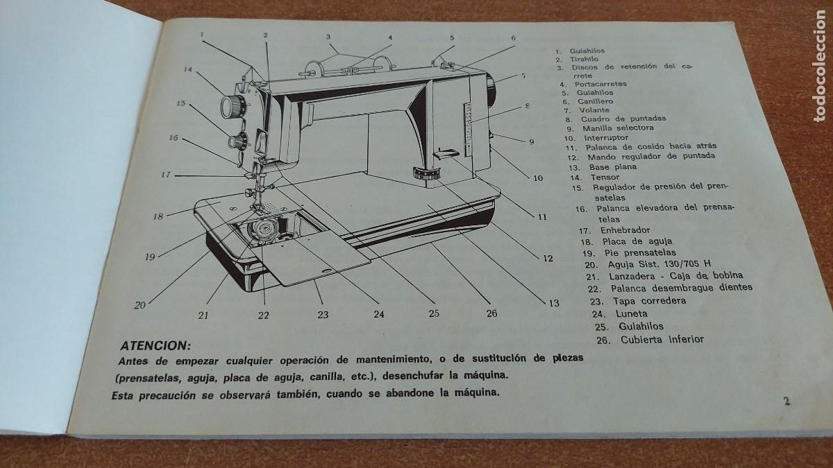 Antig&uuml;edades: Instrucciones maquina de coser Singer - Foto 2