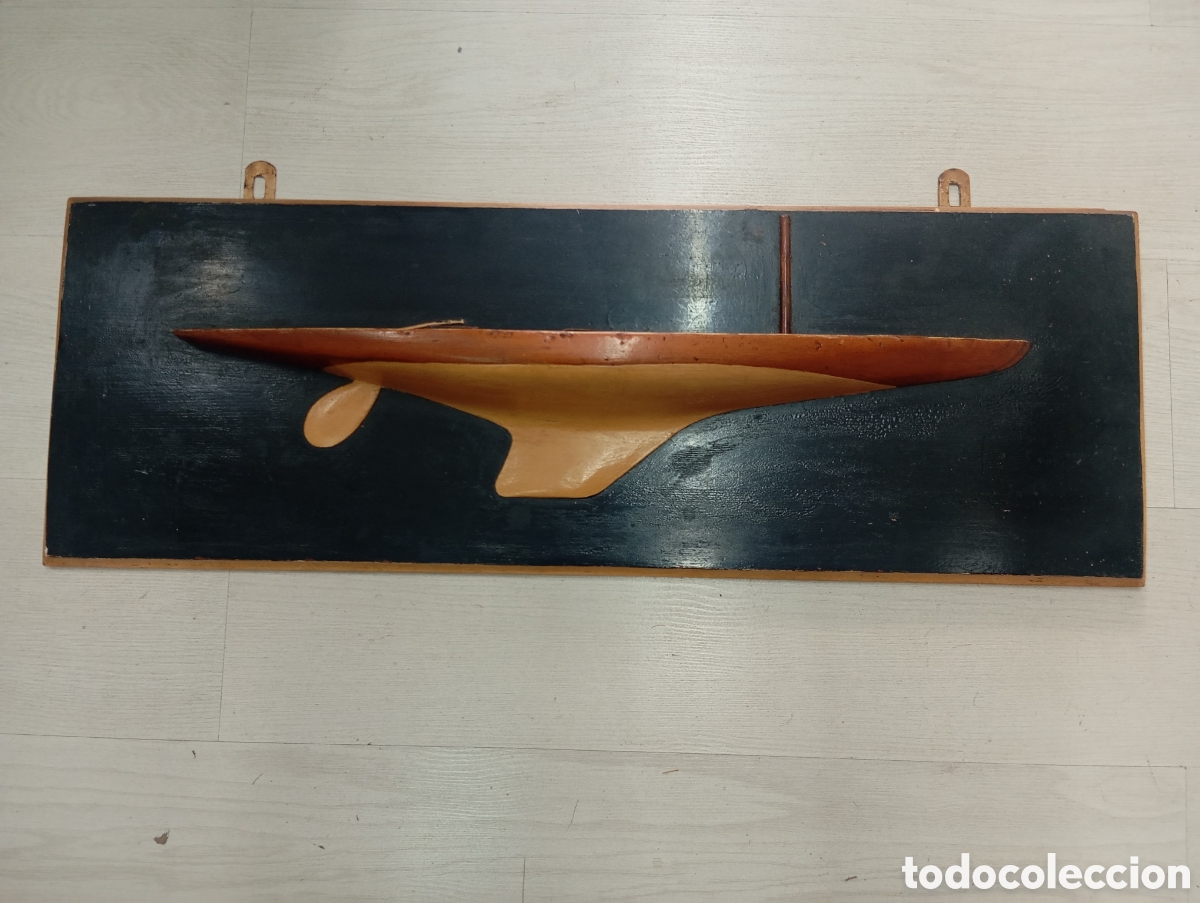 Antig&uuml;edades: Medio Casco de Astillero Original Zorrozaurre Bilbao Velero C. 1930-1960 Yate Regata Barco Half Hull