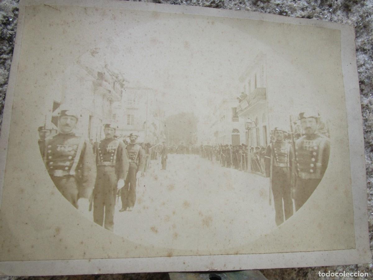 Antig&uuml;edades: VIGO APROX 1883 &rdquo; HONRAS FUNEBRES A MENDEZ NU&Ntilde;EZ EN LA CALLE PRINCIPE - 24X17CM FOTOGRAFIA ORIGINAL
