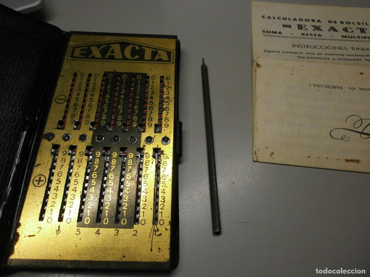 Antig&uuml;edades: antigua calculadora exacta completa con manual funciona - Foto 3