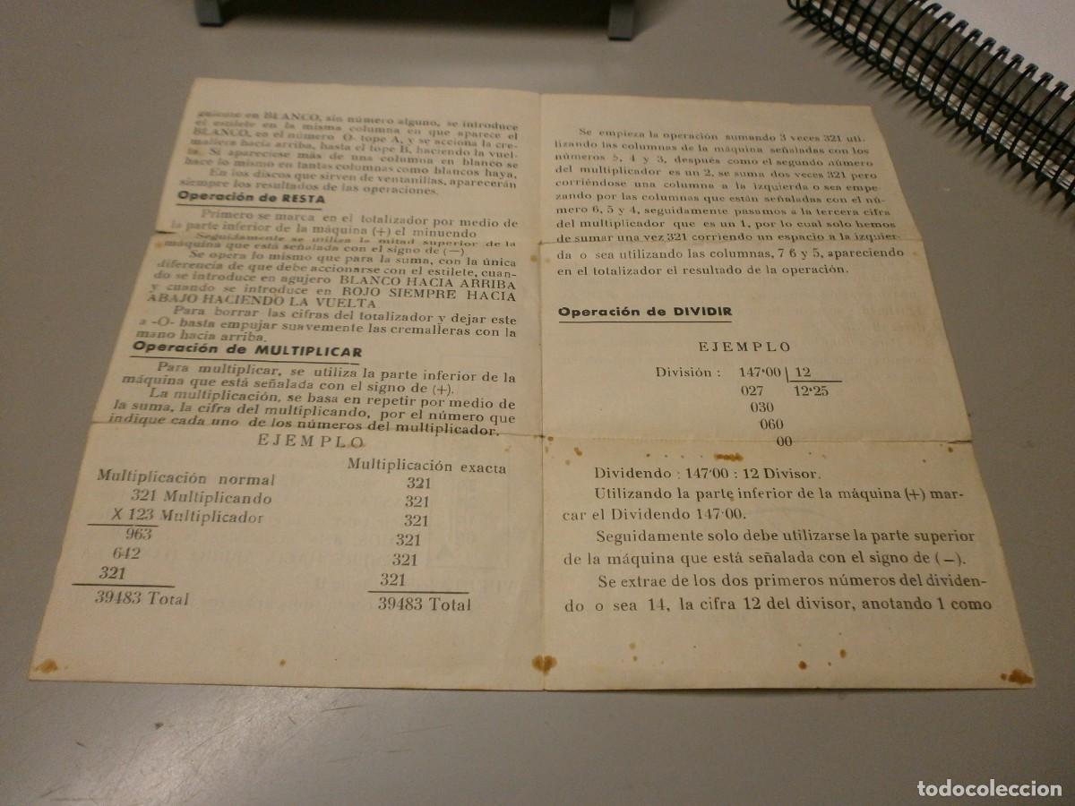 Antig&uuml;edades: antigua calculadora exacta completa con manual funciona - Foto 9