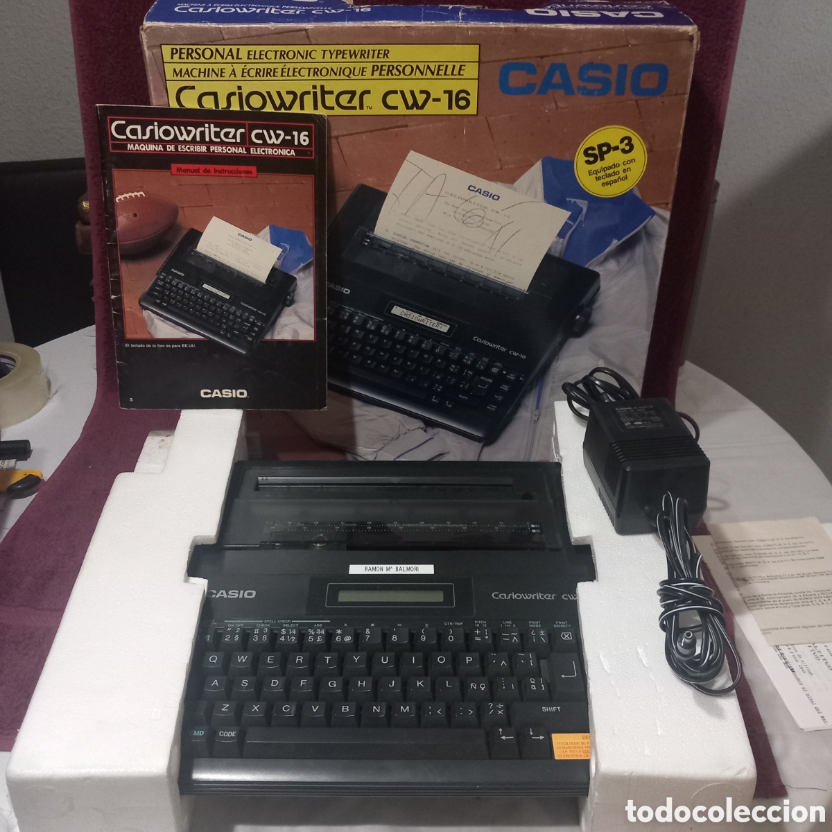 Antig&uuml;edades: CASIOWRITER CW 16/EN CAJA,FUNCIONANDO+MANUAL