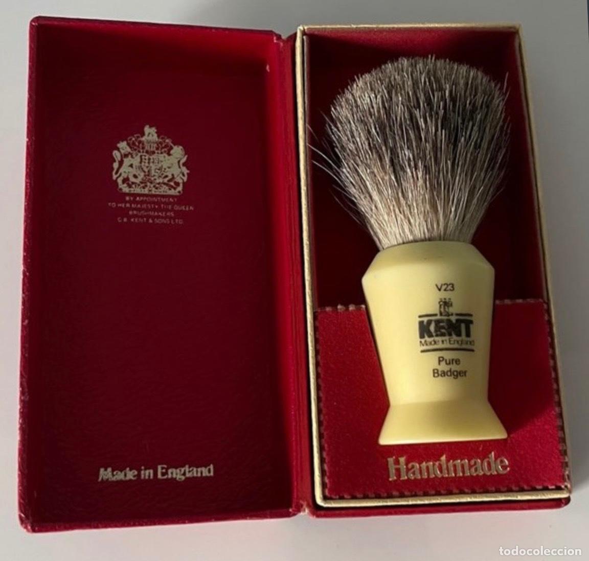 Antiguidades: Brocha de afeitar vintage Kent V23 Pure Badger / Vintage Shaving Brush