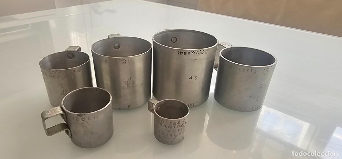 Antig&uuml;edades: Precioso conjunto de medidas de aluminio selladas poetugal antiguas