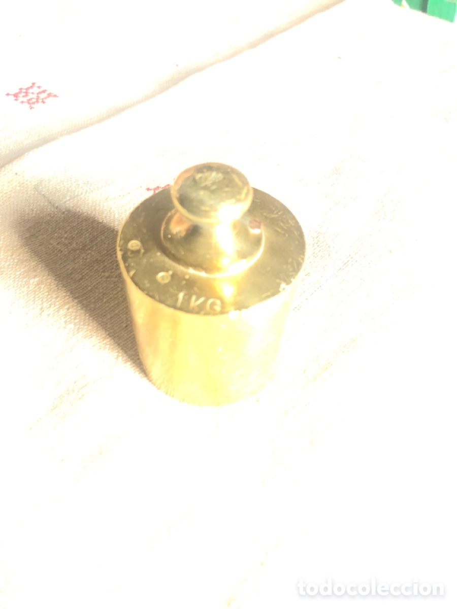 Antig&uuml;edades: PESA DE I KG DE BRONCE - Foto 2