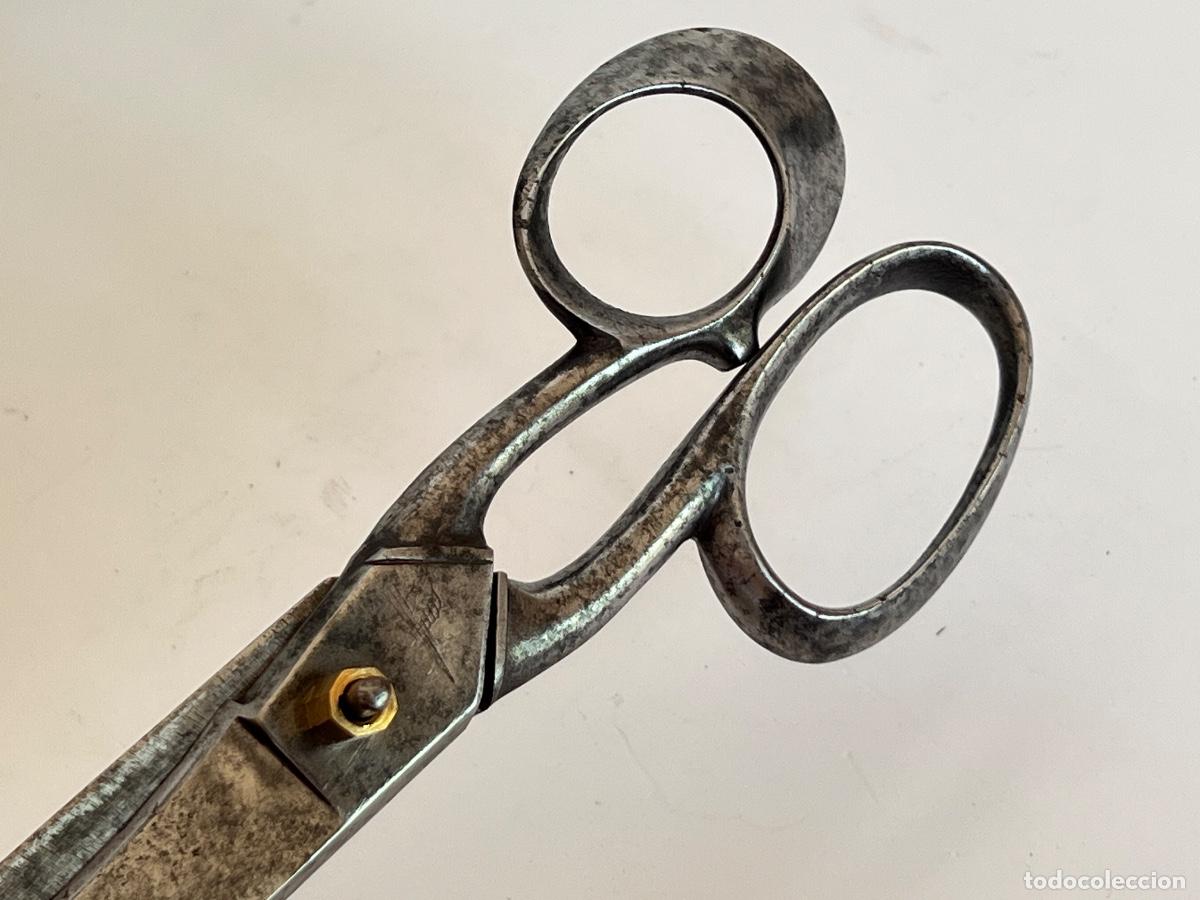 Antig&uuml;edades: Tijeras de sastre 22 cm con marca - Foto 7