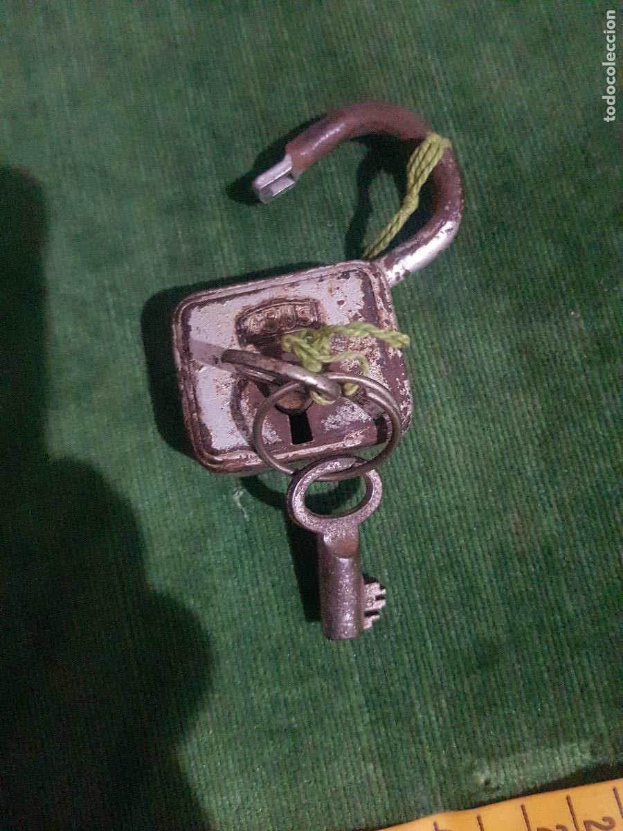 Antig&uuml;edades: ABUS GERMANY CANDADO CON DOS LLAVES SIN REMACHES - Foto 4