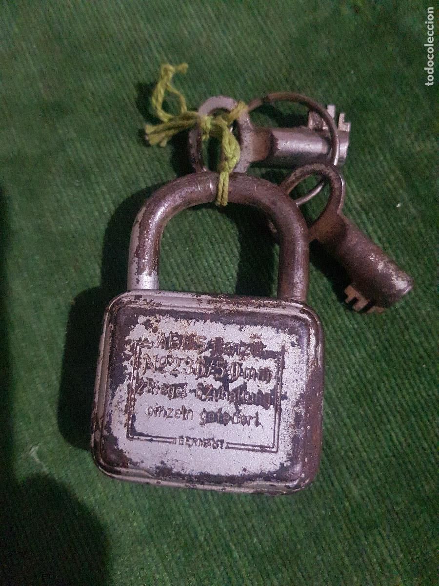 Antig&uuml;edades: ABUS GERMANY CANDADO CON DOS LLAVES SIN REMACHES - Foto 5