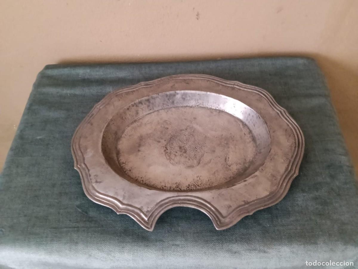 Antig&uuml;edades: BANDEJA DE BARBERO - PELTRE