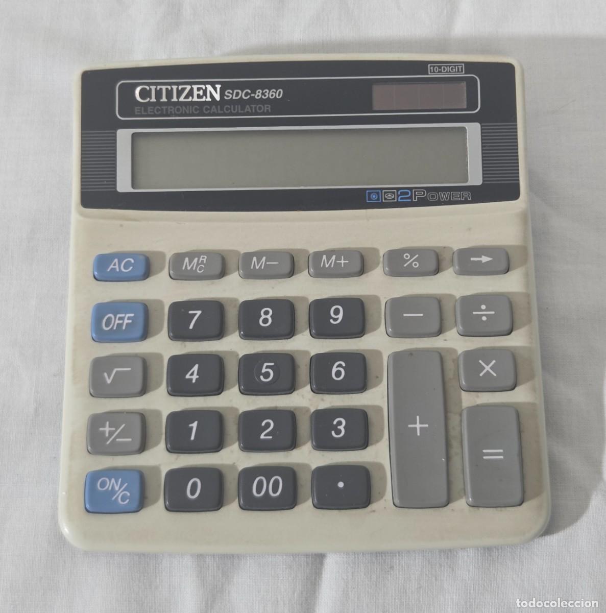 Antig&uuml;edades: Calculadora Citizen SDC-8360 electronic calculator, funciona