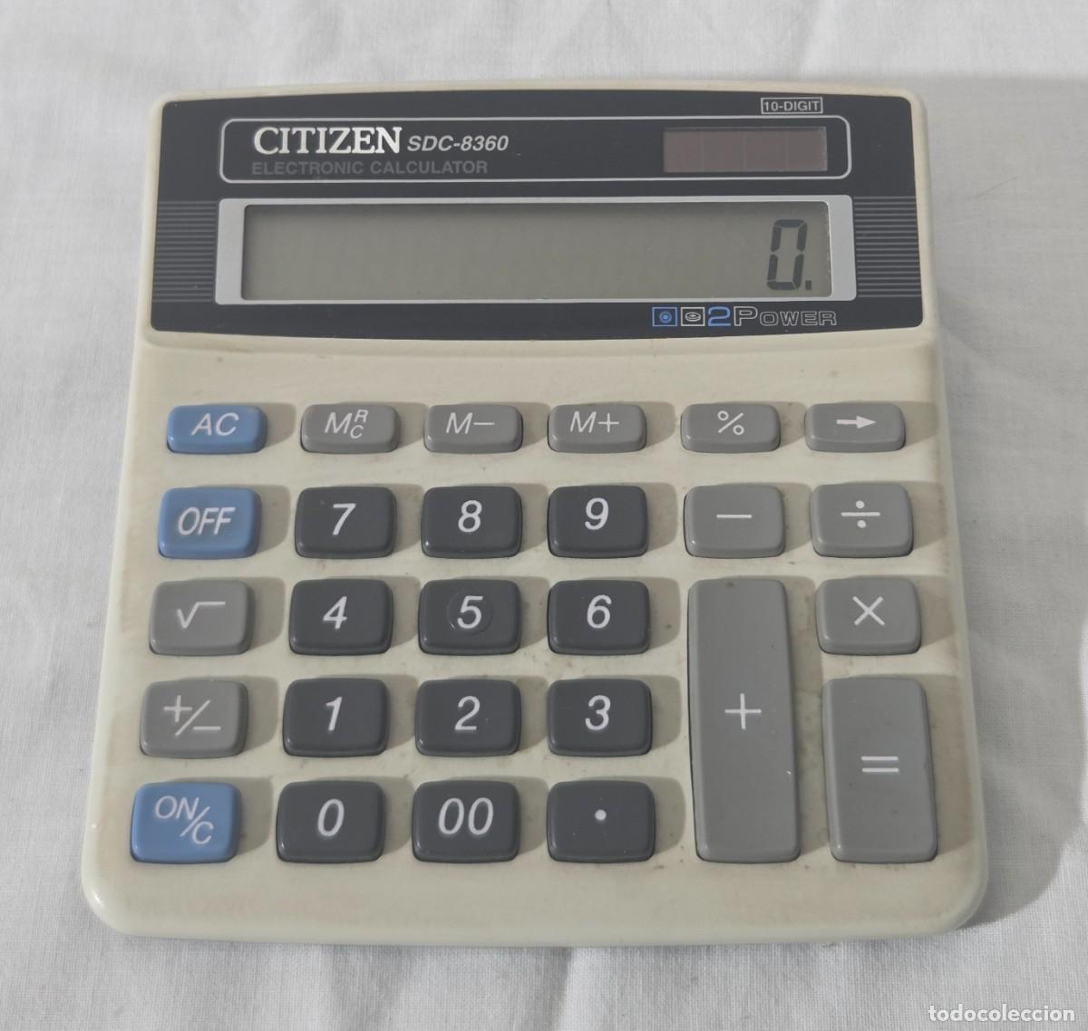 Antig&uuml;edades: Calculadora Citizen SDC-8360 electronic calculator, funciona - Foto 2