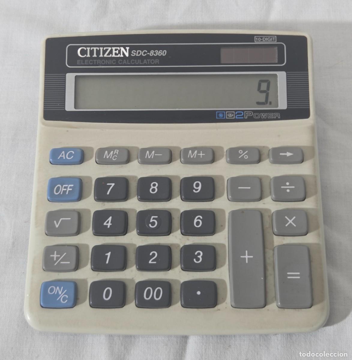 Antig&uuml;edades: Calculadora Citizen SDC-8360 electronic calculator, funciona - Foto 3