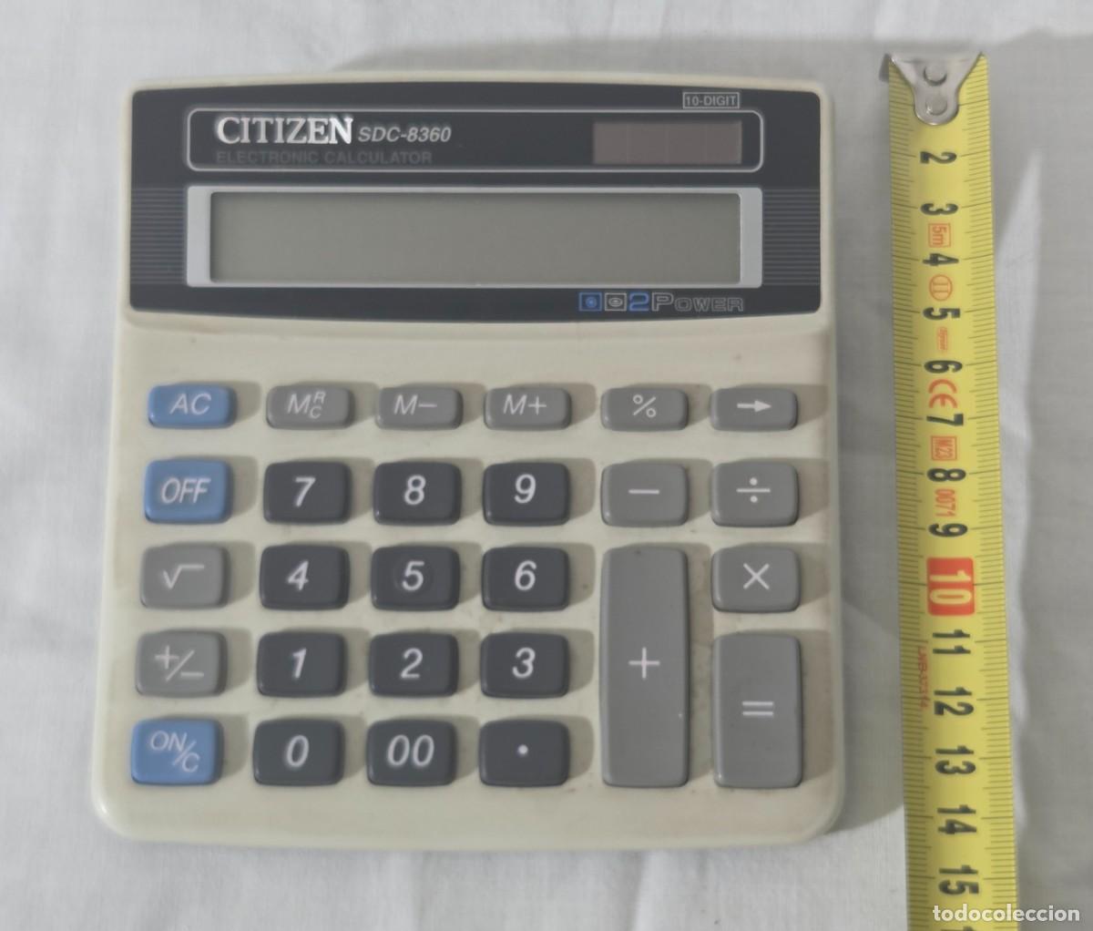 Antig&uuml;edades: Calculadora Citizen SDC-8360 electronic calculator, funciona - Foto 9