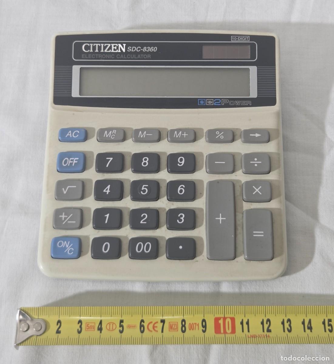 Antig&uuml;edades: Calculadora Citizen SDC-8360 electronic calculator, funciona - Foto 10