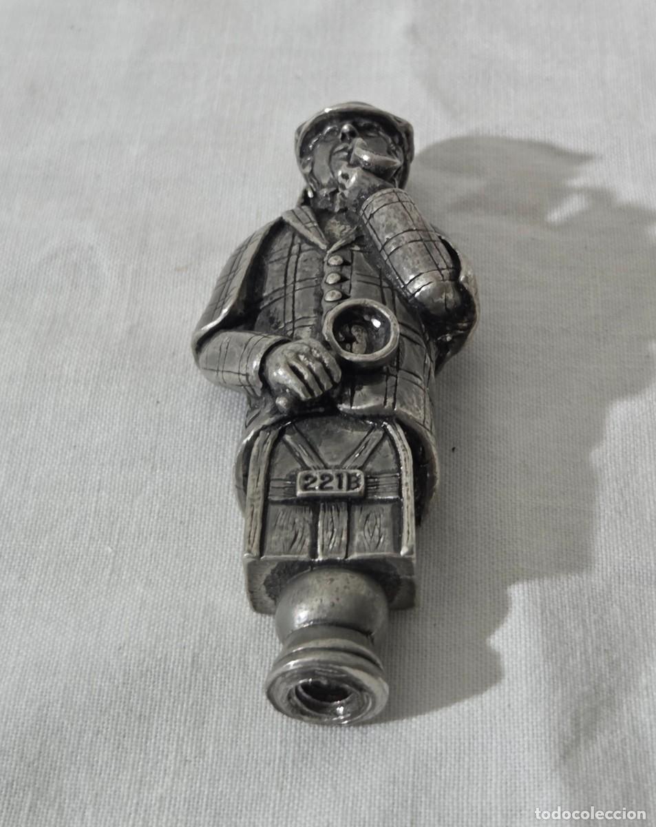 Antig&uuml;edades: Mango para lupa Sherlock Holmes de plomo - Foto 2