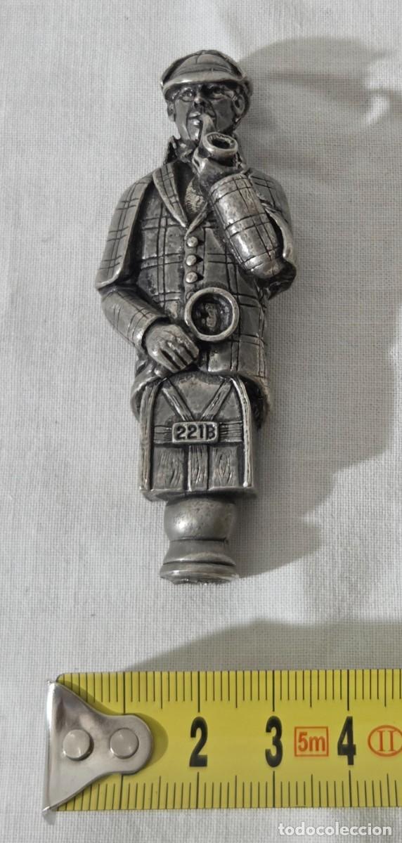Antig&uuml;edades: Mango para lupa Sherlock Holmes de plomo - Foto 9