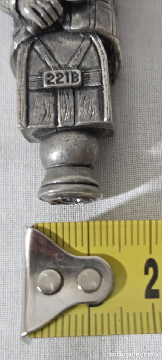 Antig&uuml;edades: Mango para lupa Sherlock Holmes de plomo - Foto 10