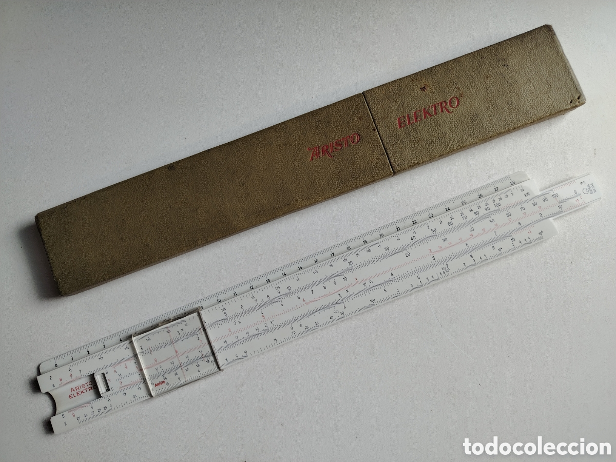 Antig&uuml;edades: Regla de c&aacute;lculo Aristo Elektra 914 con caja
