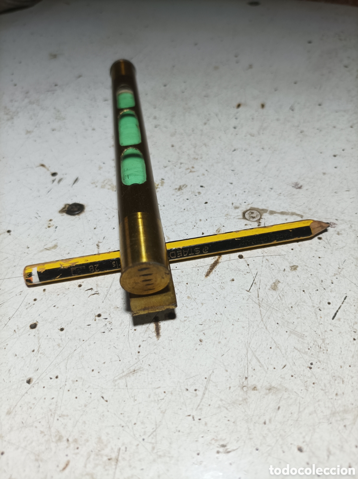 Antig&uuml;edades: Nivel antiguo burbuja lat&oacute;n - Foto 3