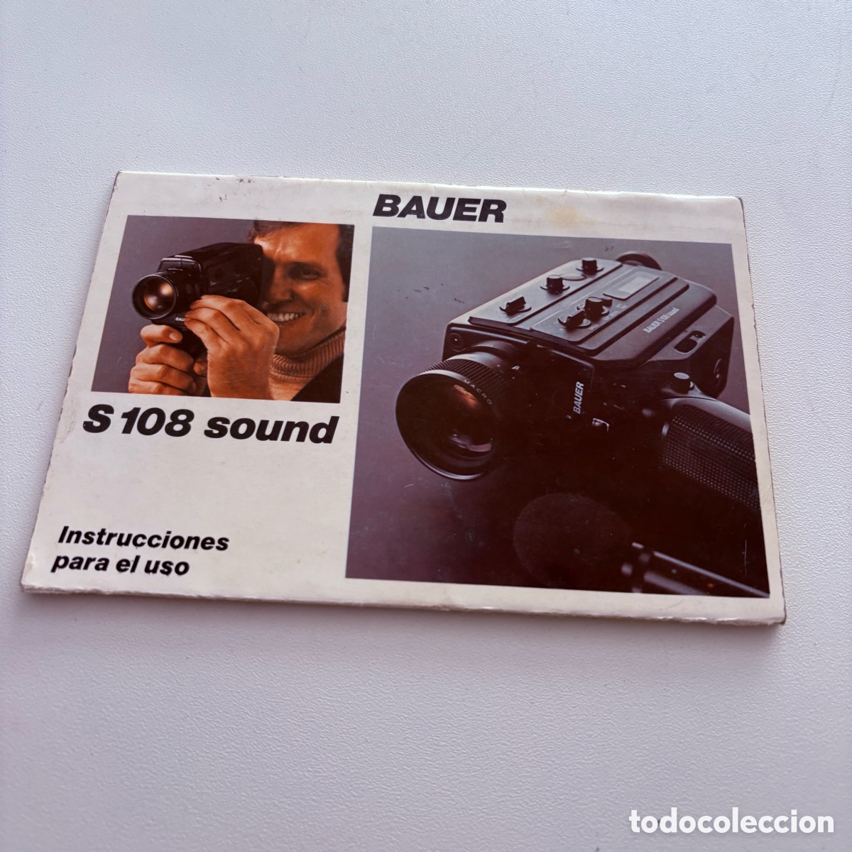 Antig&uuml;edades: MANUAL DE INSTRUCCIONES PARA EL USO Bauer S 108 Sound c&aacute;mara de cine Super 8 vintage 1976