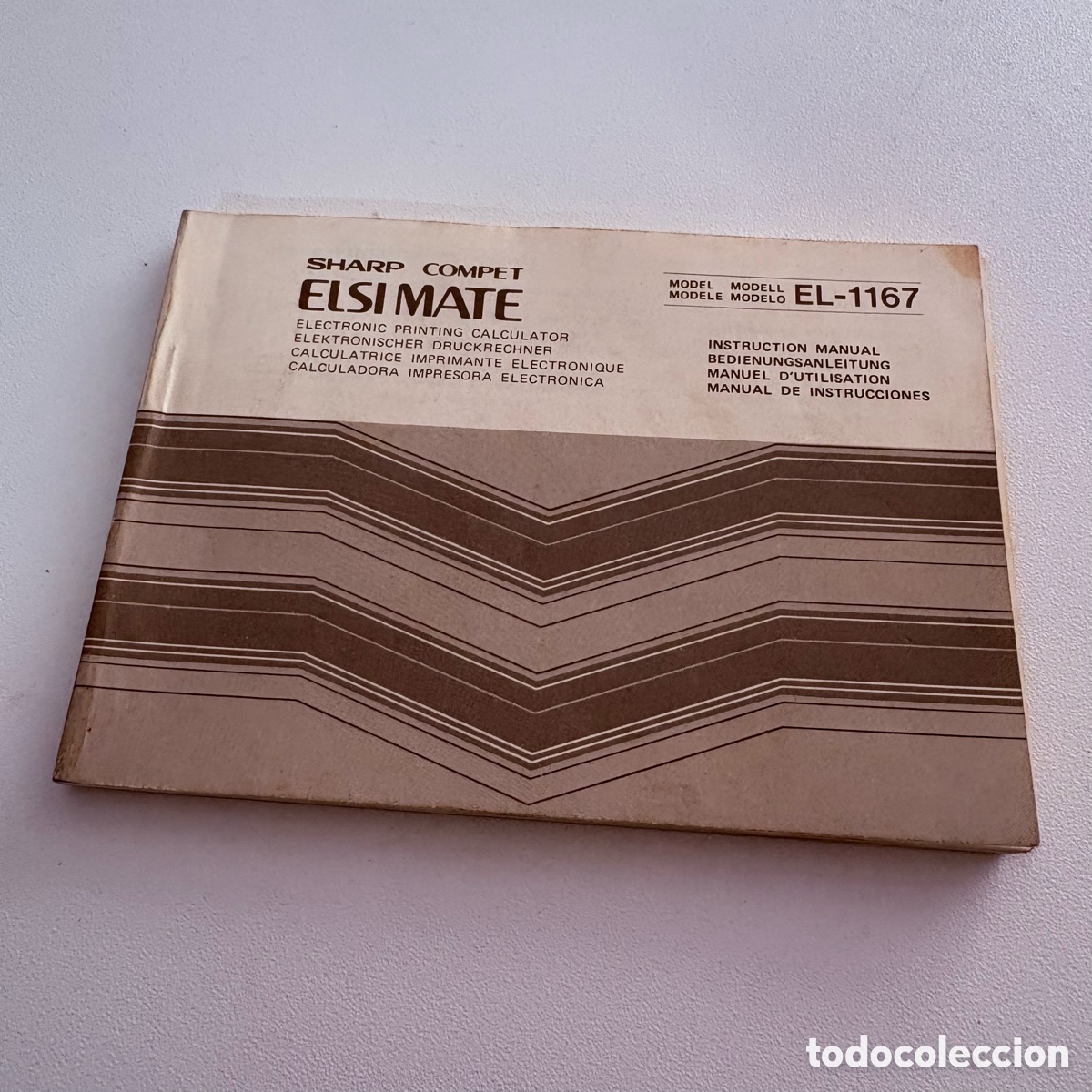 Antig&uuml;edades: manual de instrucciones calculadora impresora electronic sharp compet elsi mate el-1167