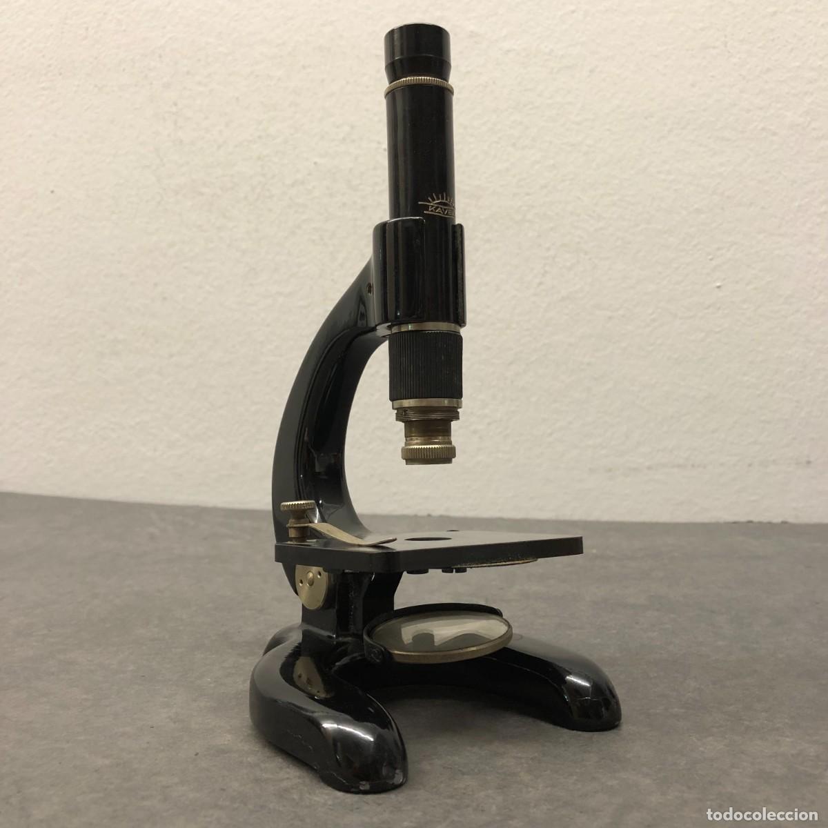 Antig&uuml;edades: MICROSCOPIO MONOCULAR - KAVEX - DE HIERRO FUNDIDO - 20,5 X 10 X 11 CM / 1690