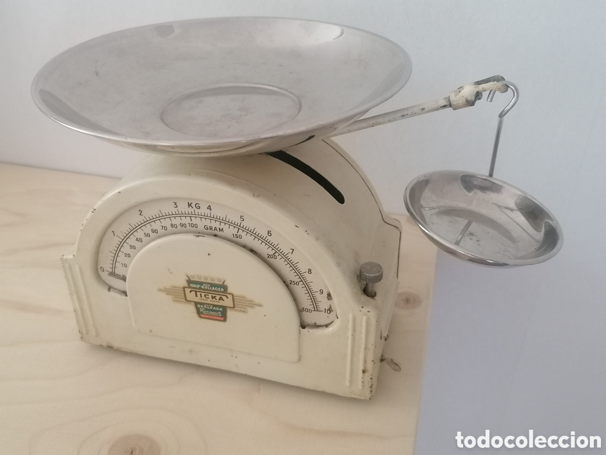 Antig&uuml;edades: B&aacute;scula de cocina vintage TICKA - Foto 2