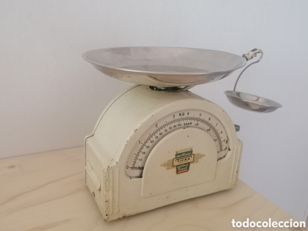Antig&uuml;edades: B&aacute;scula de cocina vintage TICKA - Foto 3