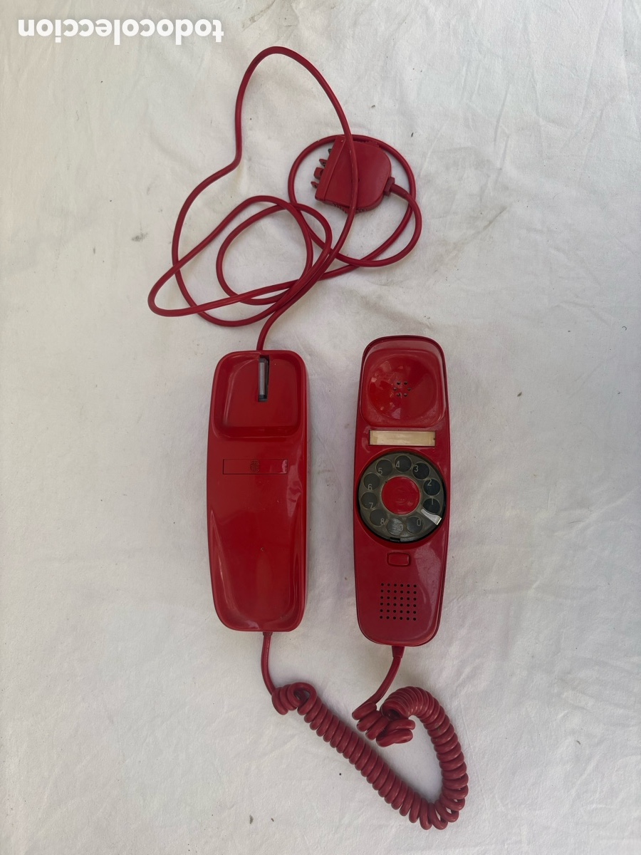 Tel&eacute;fonos: Tel&eacute;fono G&oacute;ndola CITESA Heraldo rojo de pared &ndash; Vintage Espa&ntilde;a