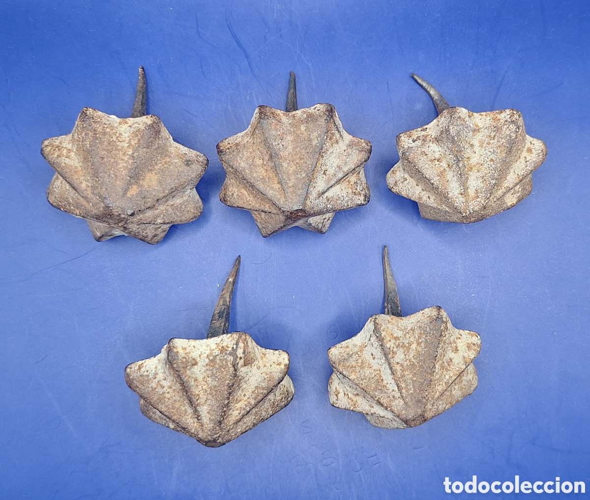 Antig&uuml;edades: Lote de 5 Clavos Antiguos de Puerta - Foto 5