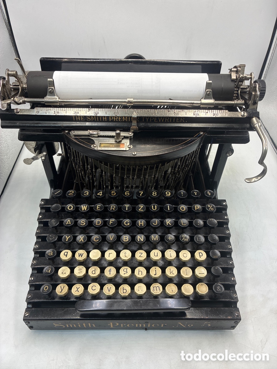 Antig&uuml;edades: M&aacute;quina de Escribir Smith Premier n&uacute;mero 5. - Foto 2