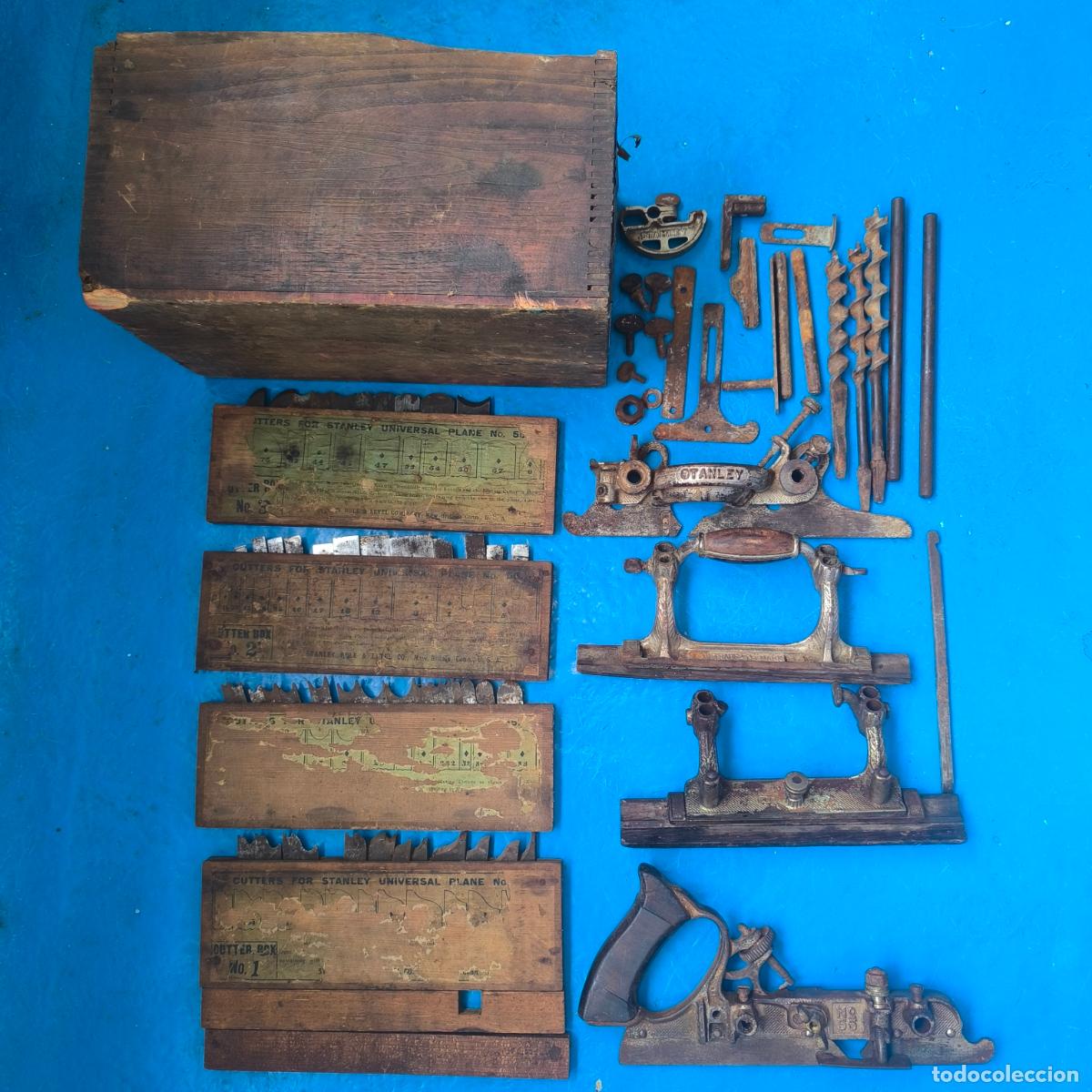 Antig&uuml;edades: Cepillo Stanley No. 55 Universal Combination Plane con caja original y cutters