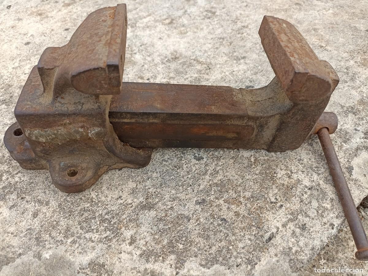 Antig&uuml;edades: Tornillo robusto para mesa de trabajo - Foto 4