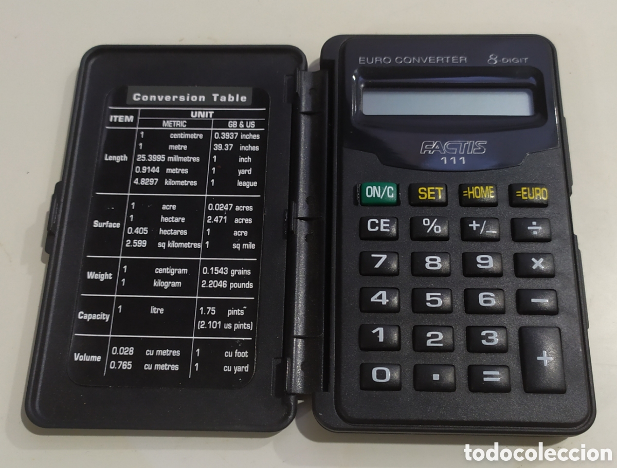 Antig&uuml;edades: Calculadora Factis 111 Euro Converter 8-Digit - Foto 2