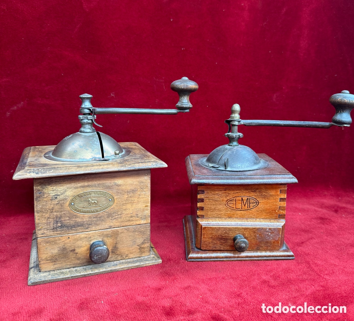 Antig&uuml;edades: Lote antiguos molinillos cafe,Peugeot Freres y Elma!