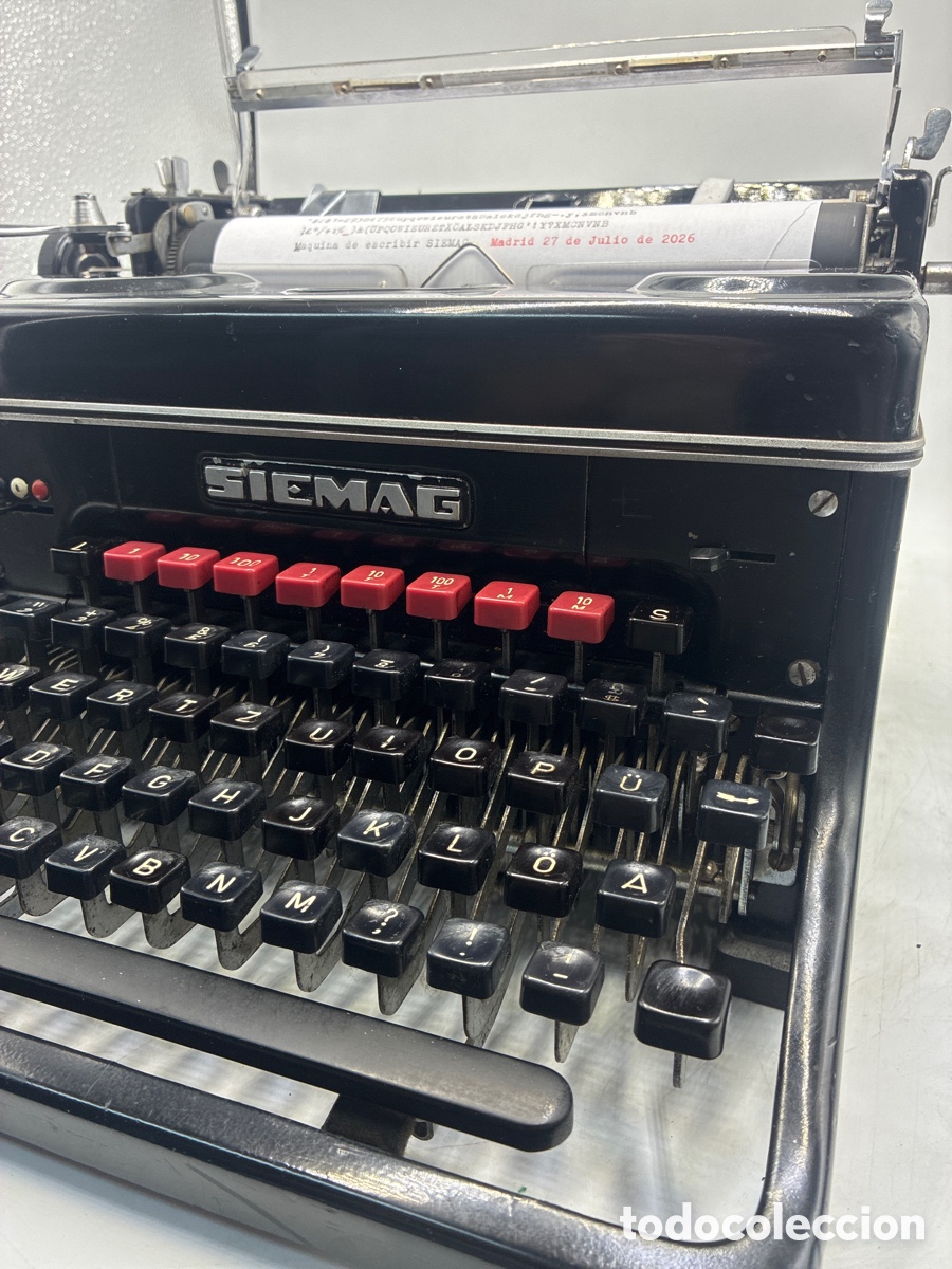 Antig&uuml;edades: M&aacute;quina de Escribir SIEMAG. - Foto 4