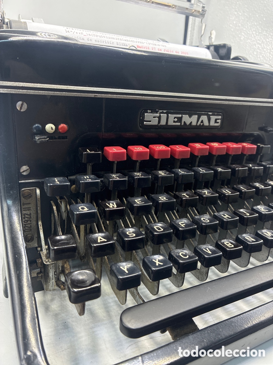 Antig&uuml;edades: M&aacute;quina de Escribir SIEMAG. - Foto 5