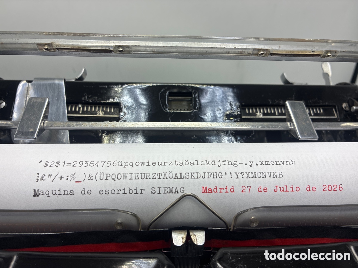 Antig&uuml;edades: M&aacute;quina de Escribir SIEMAG. - Foto 7