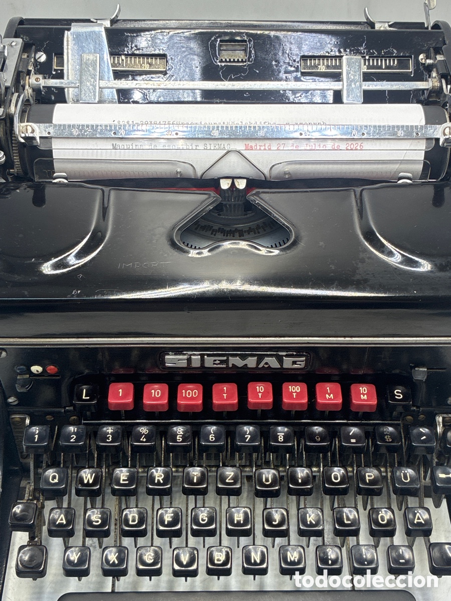 Oggetti Antichi: M&aacute;quina de Escribir SIEMAG.