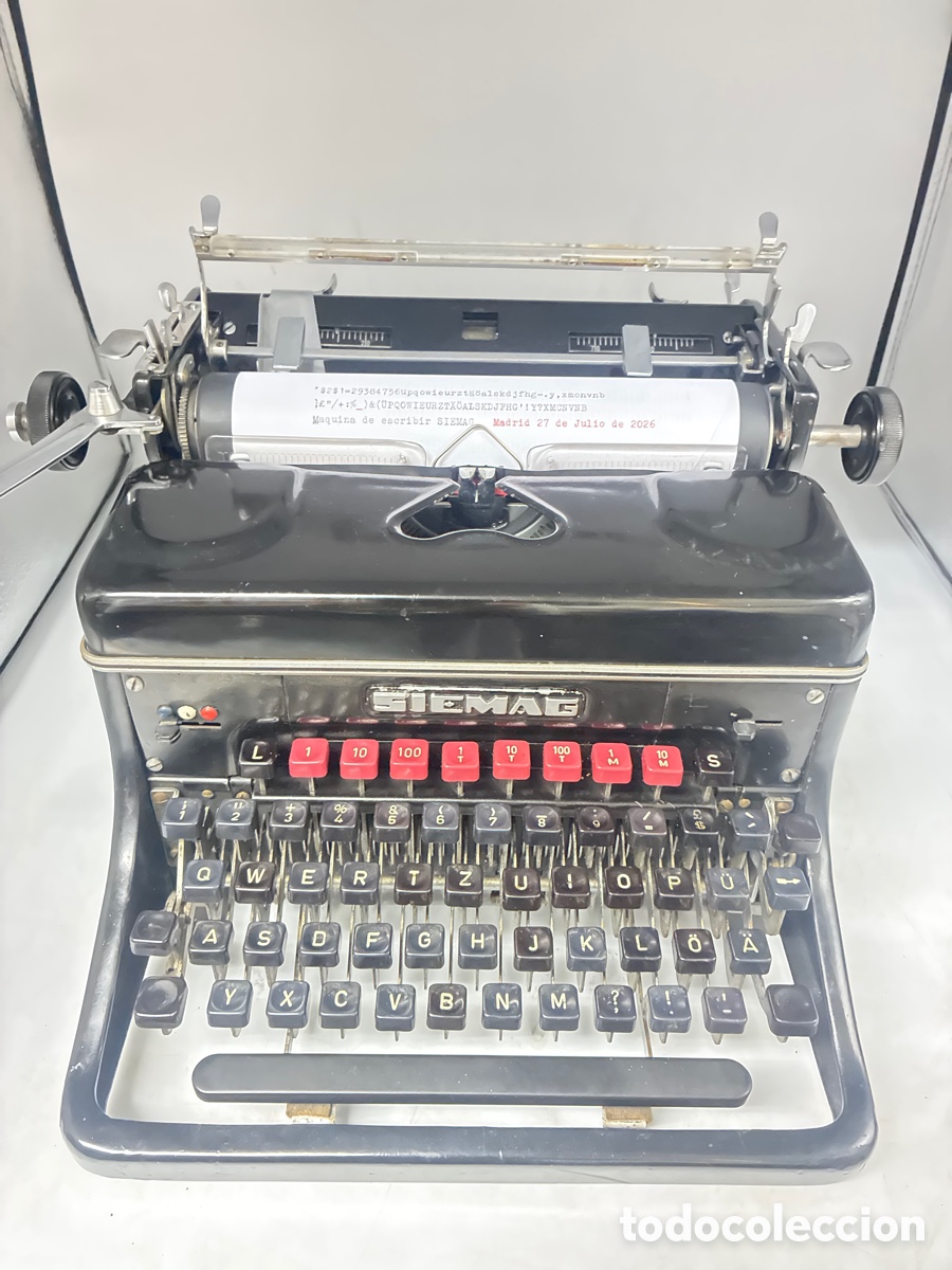 Antig&uuml;edades: M&aacute;quina de Escribir SIEMAG. - Foto 6