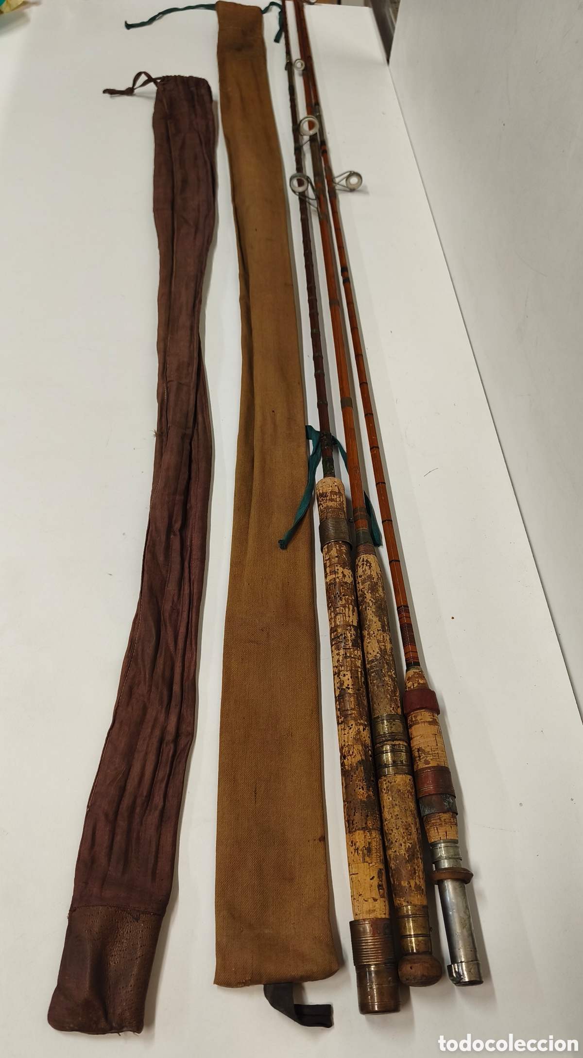 Antig&uuml;edades: Antiguas ca&ntilde;as de pescar Bamb&uacute;. - Foto 2