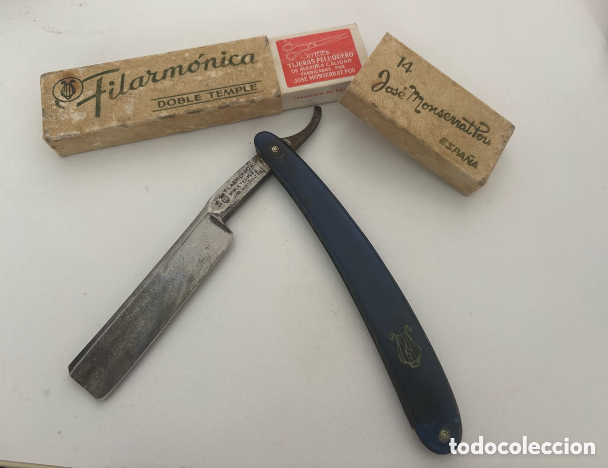 Antig&uuml;edades: Navaja Filarm&oacute;nica Cachas Azules &bull; Doble temple 14&rdquo;