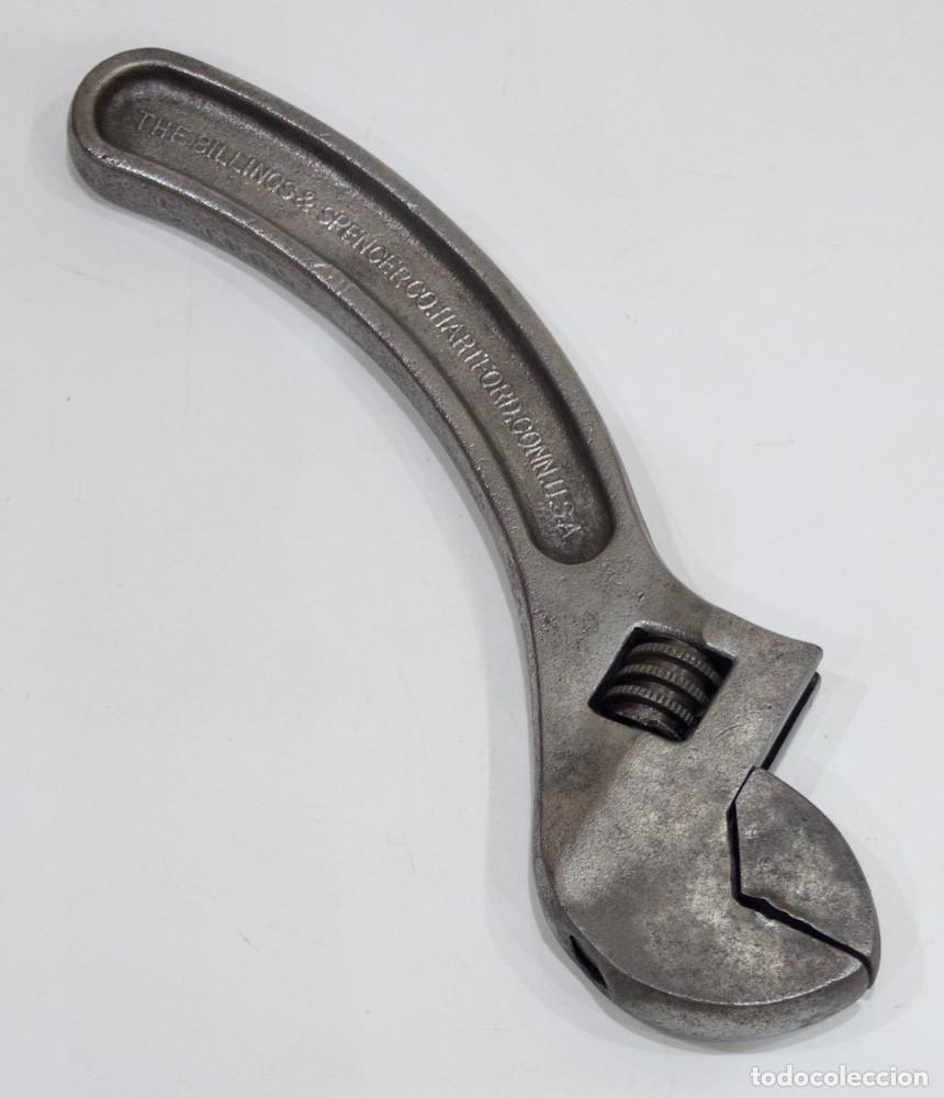 Antig&uuml;edades: ANTIGUA LLAVE INGLESA AJUSTABLE BILLINGS & SPENCER CO. 10&rdquo;. HARTFORD, USA.