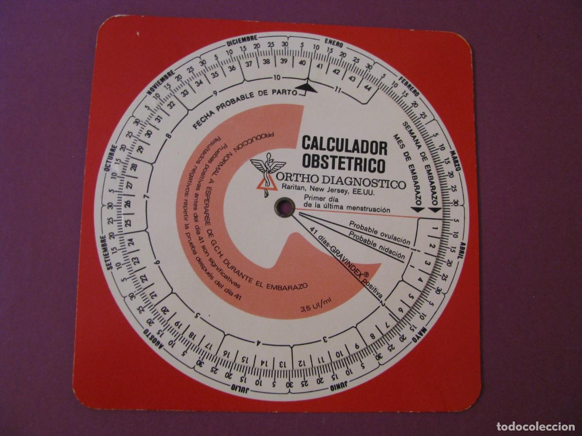 Antig&uuml;edades: CALCULADOR OBSTETRICO. PRUEBA DE EMBARAZO EN PORTAOBJETO. ORTHO DIAGNOSTICO 1973.