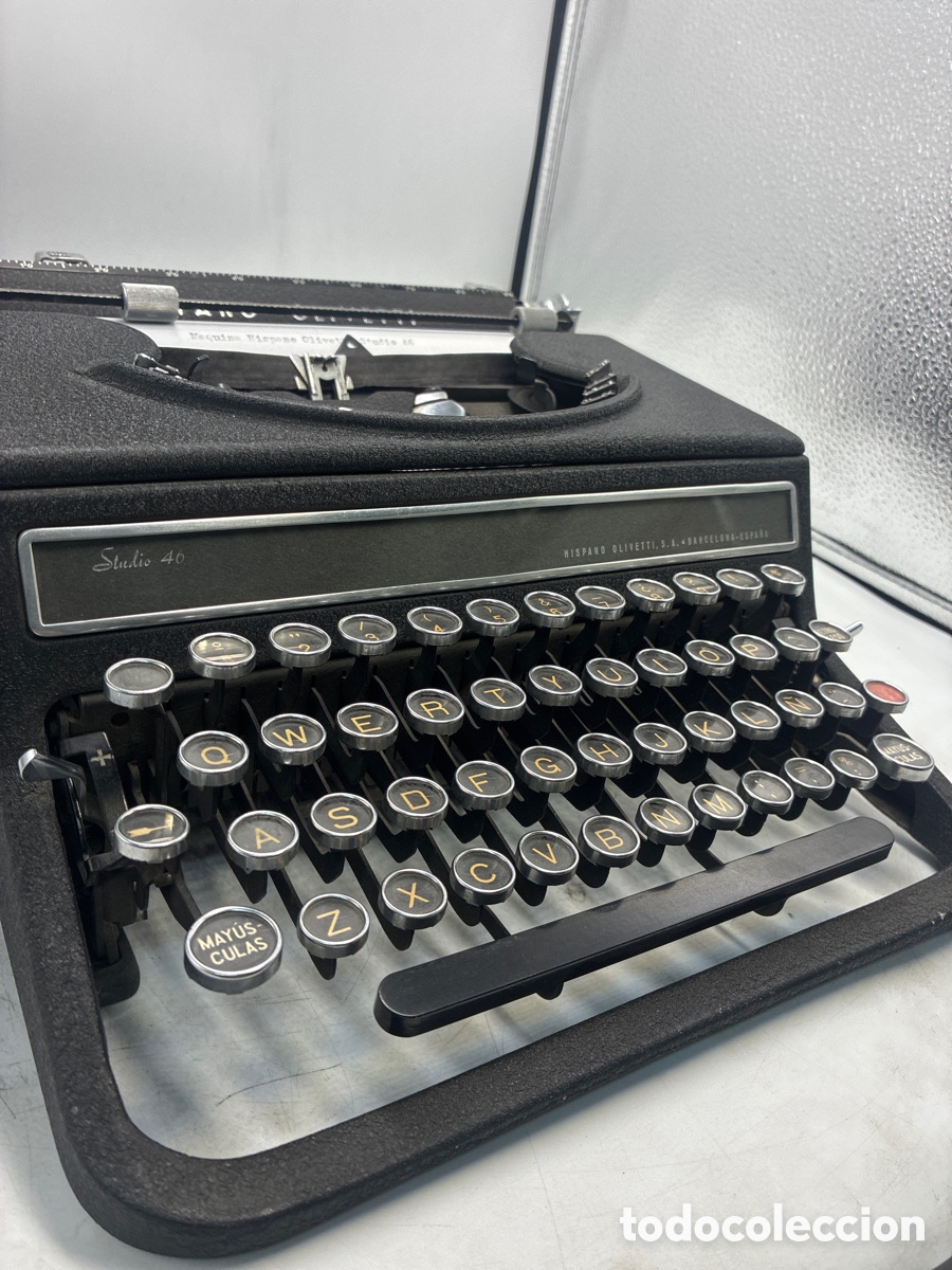 Antig&uuml;edades: M&aacute;quina de escribir Hispano Olivetti Studio 46. - Foto 3