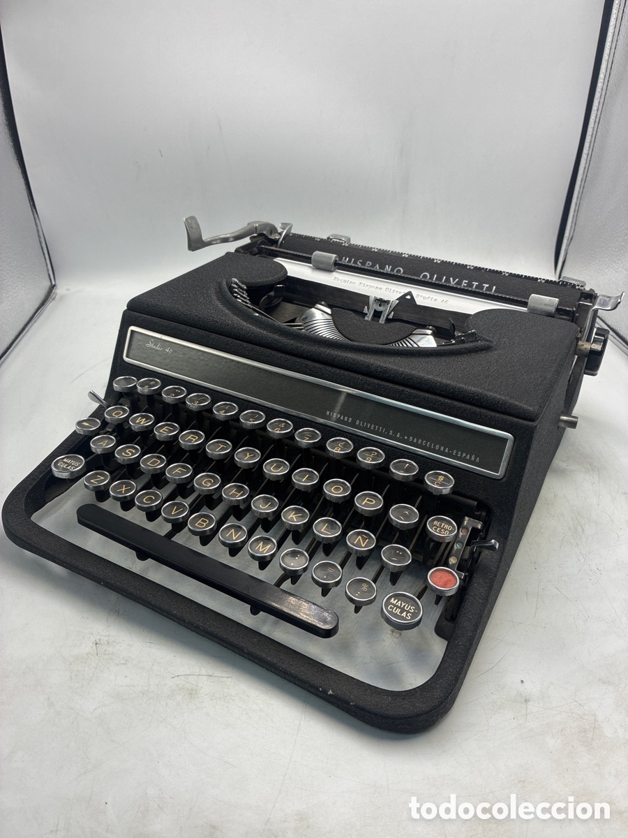 Antig&uuml;edades: M&aacute;quina de escribir Hispano Olivetti Studio 46. - Foto 4